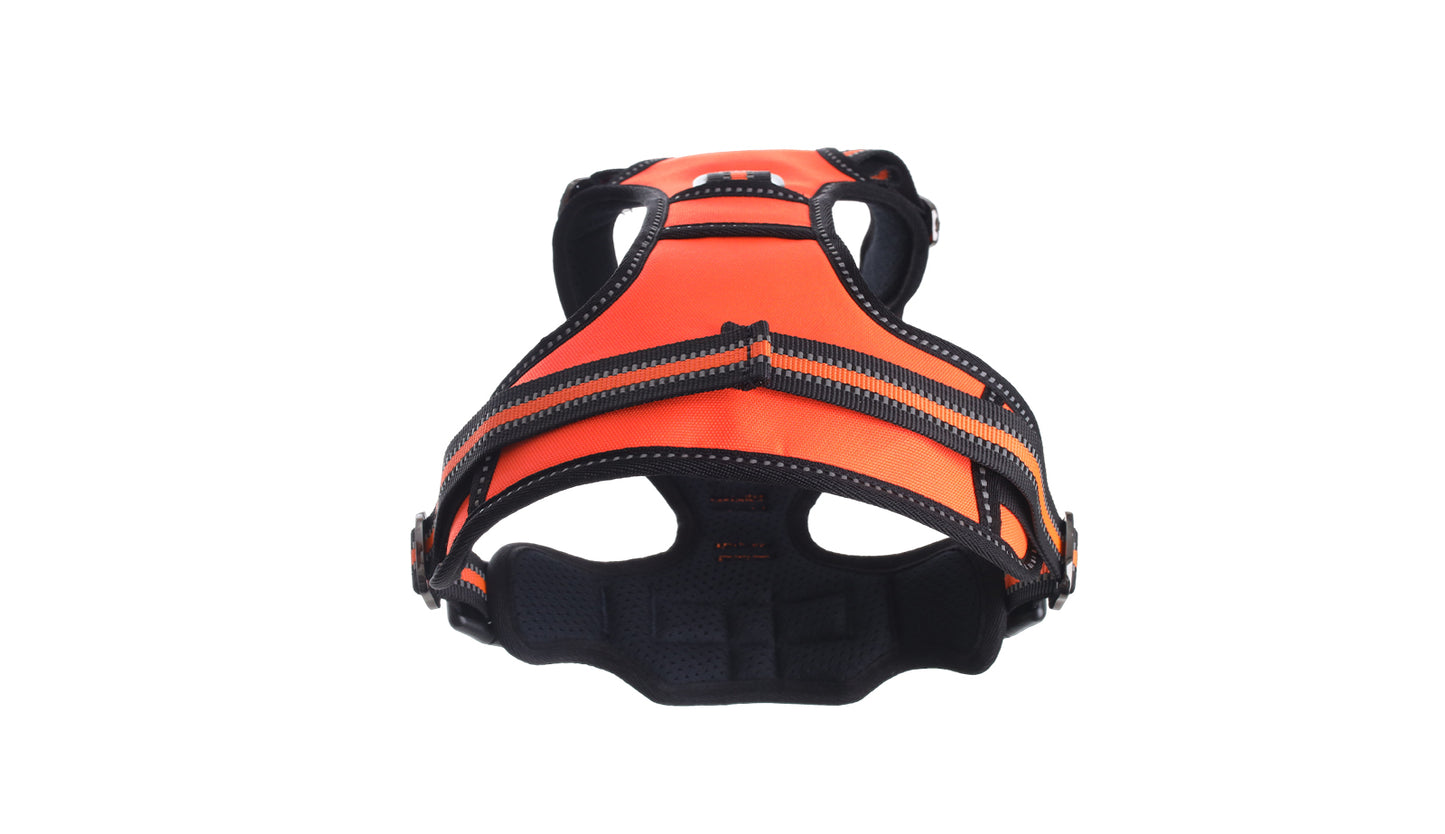 F Orange No Pull Dog Harness