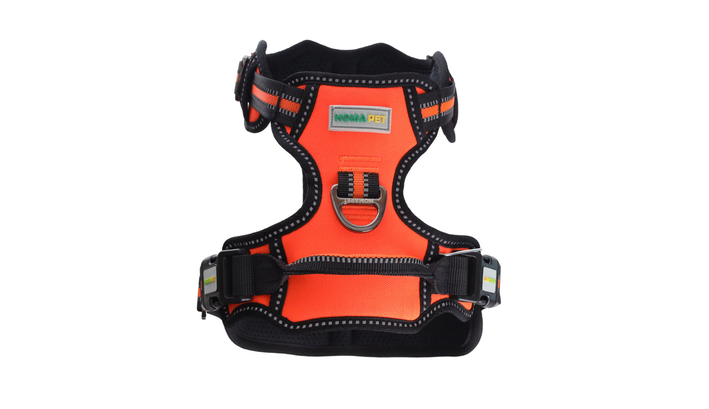 F Orange No Pull Dog Harness