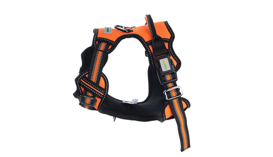 F Orange No Pull Dog Harness