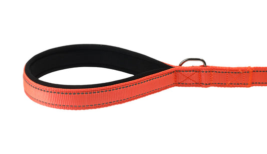 Orange Nylon Adjustable Bungee Dog Leash