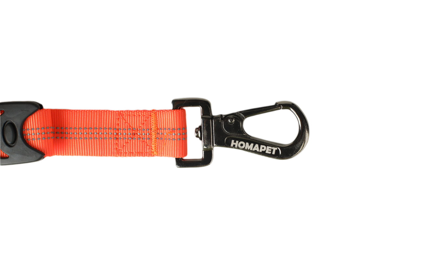 Orange Nylon Full Bungee Dog Leash