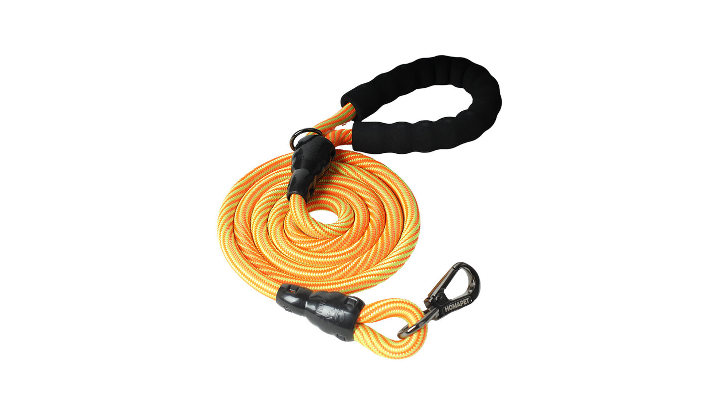 Orange Yellow Serpentine Polyester Non Reflective Dog Rope