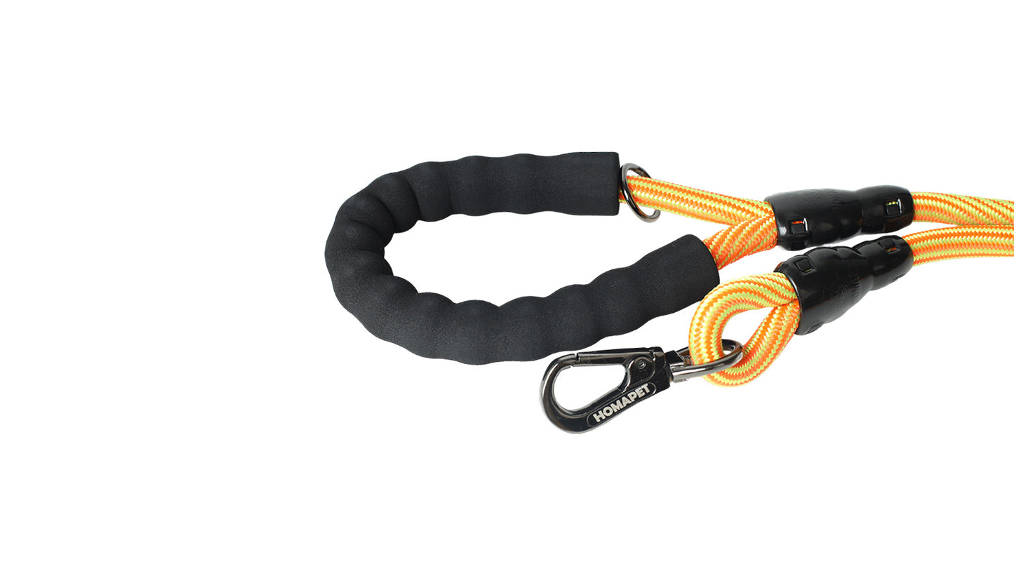 Orange Yellow Serpentine Polyester Non Reflective Dog Rope