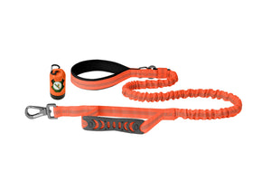 Orange Nylon Full Bungee Dog Leash