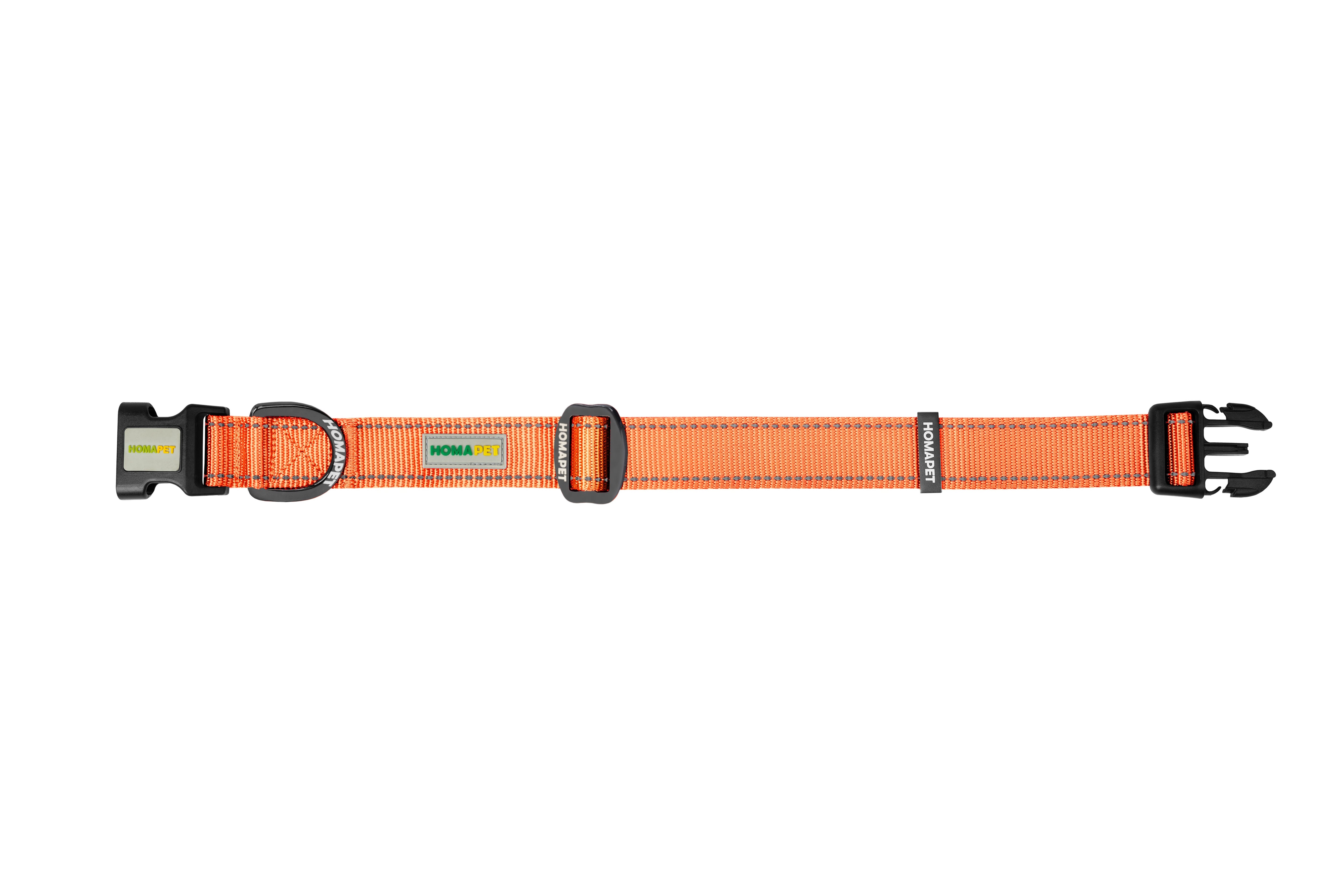 Orange Nylon Dog Collar