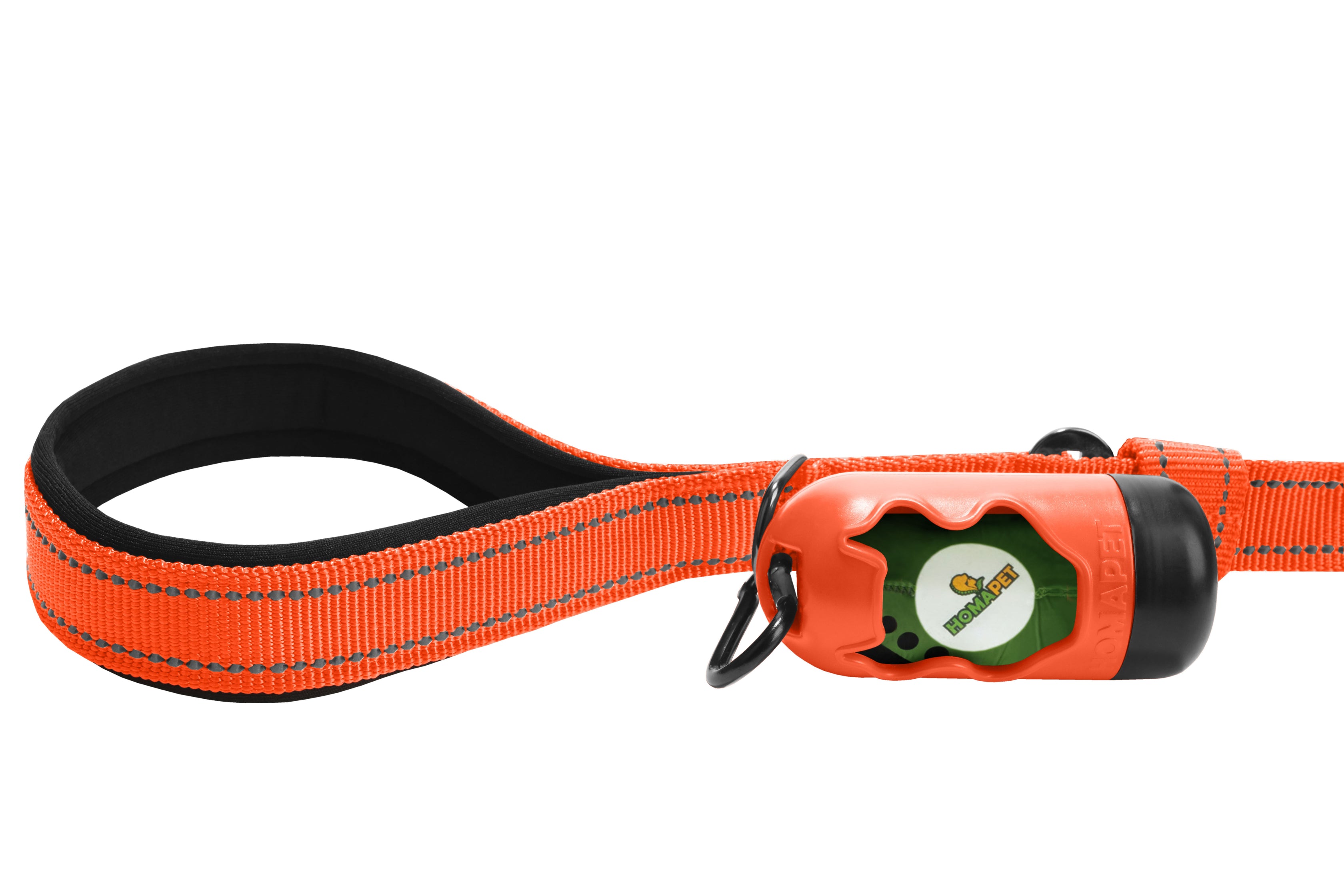 Orange Polyester Full Bungee Dog Leash