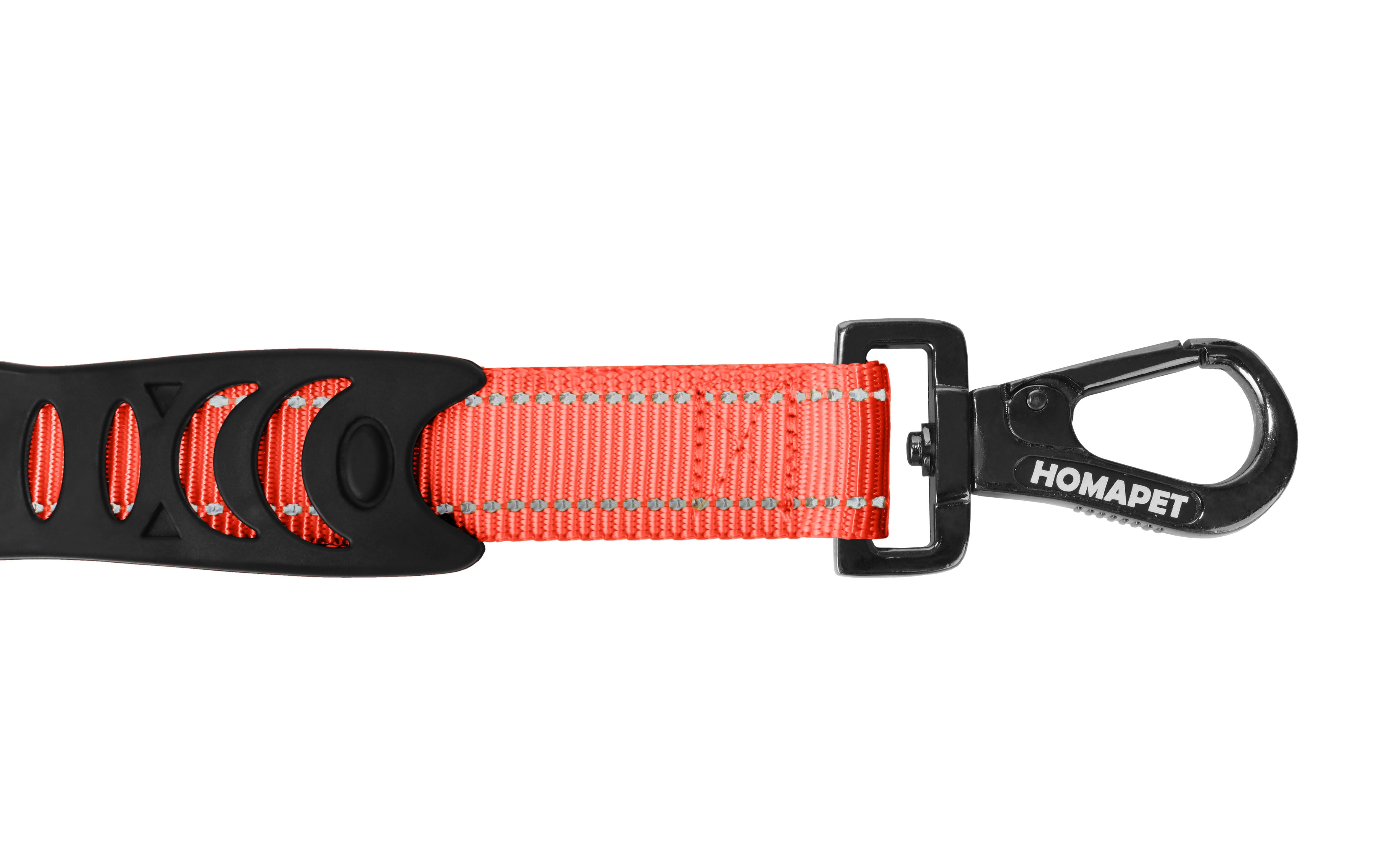 Orange Nylon Adjustable Bungee Dog Leash