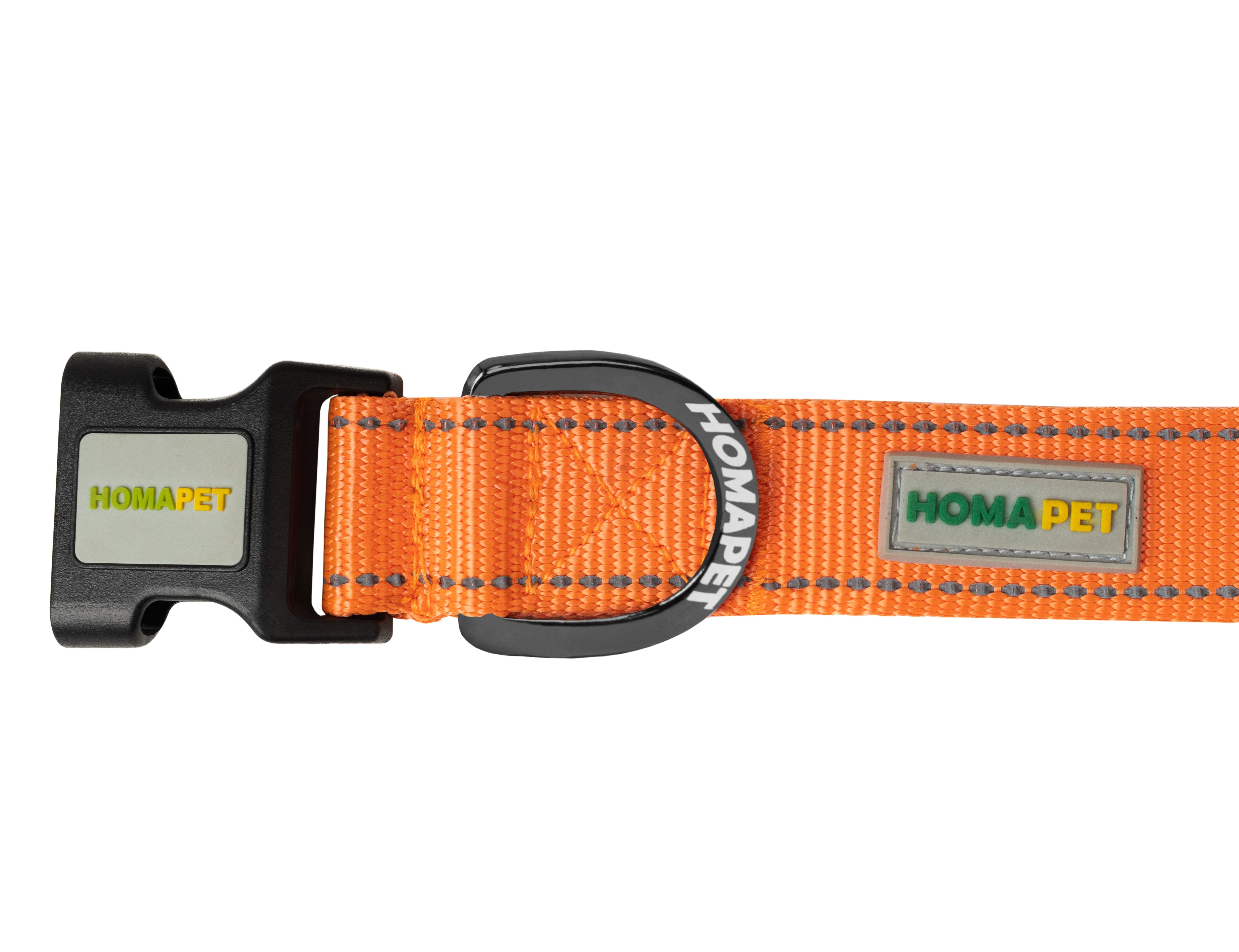 Orange Nylon Dog Collar