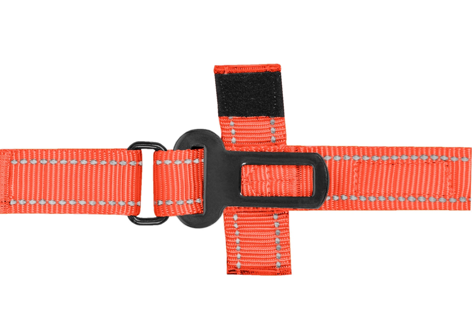 Orange Nylon Adjustable Bungee Dog Leash
