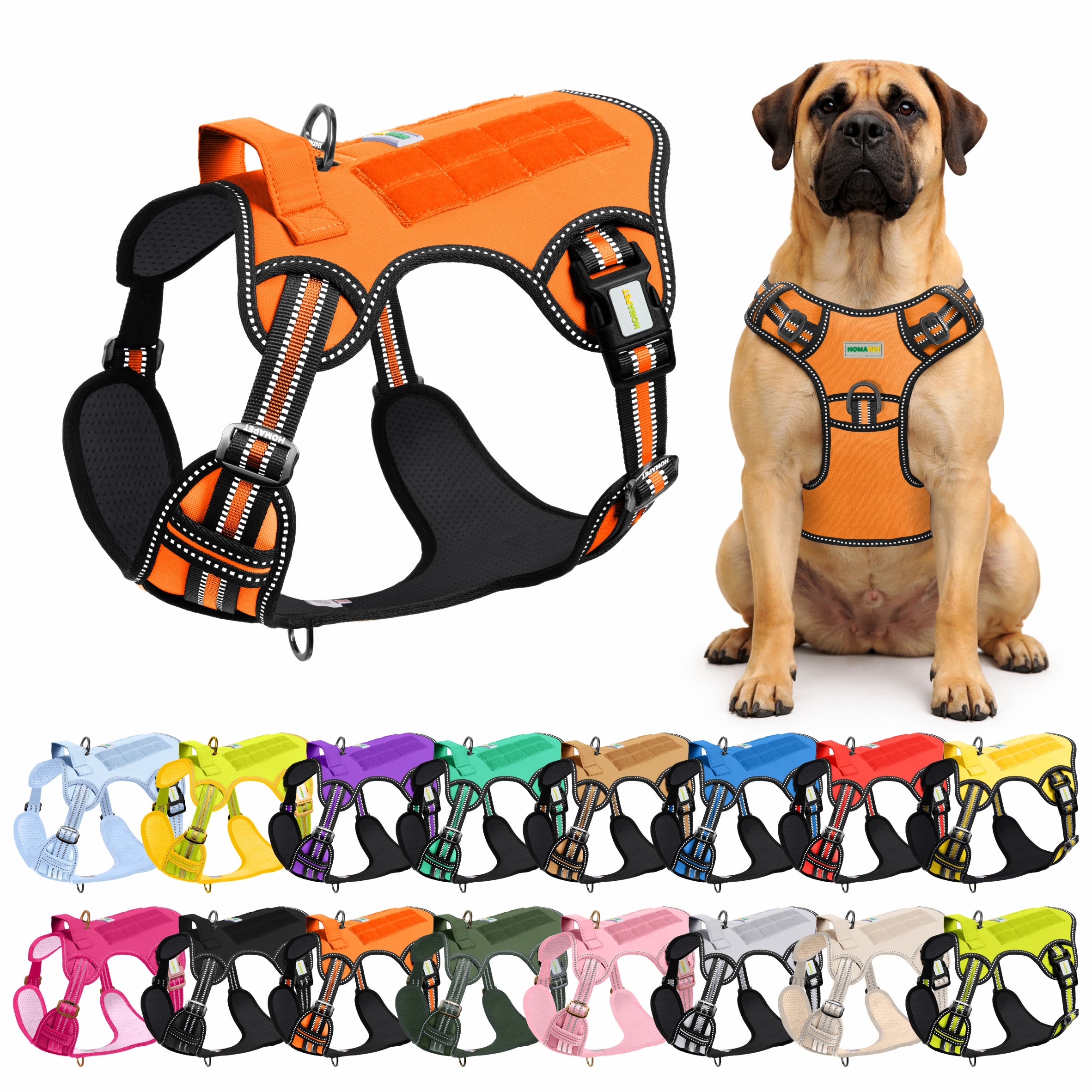Orange Tactical Dog Harness