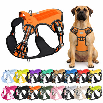 Orange Tactical Dog Harness