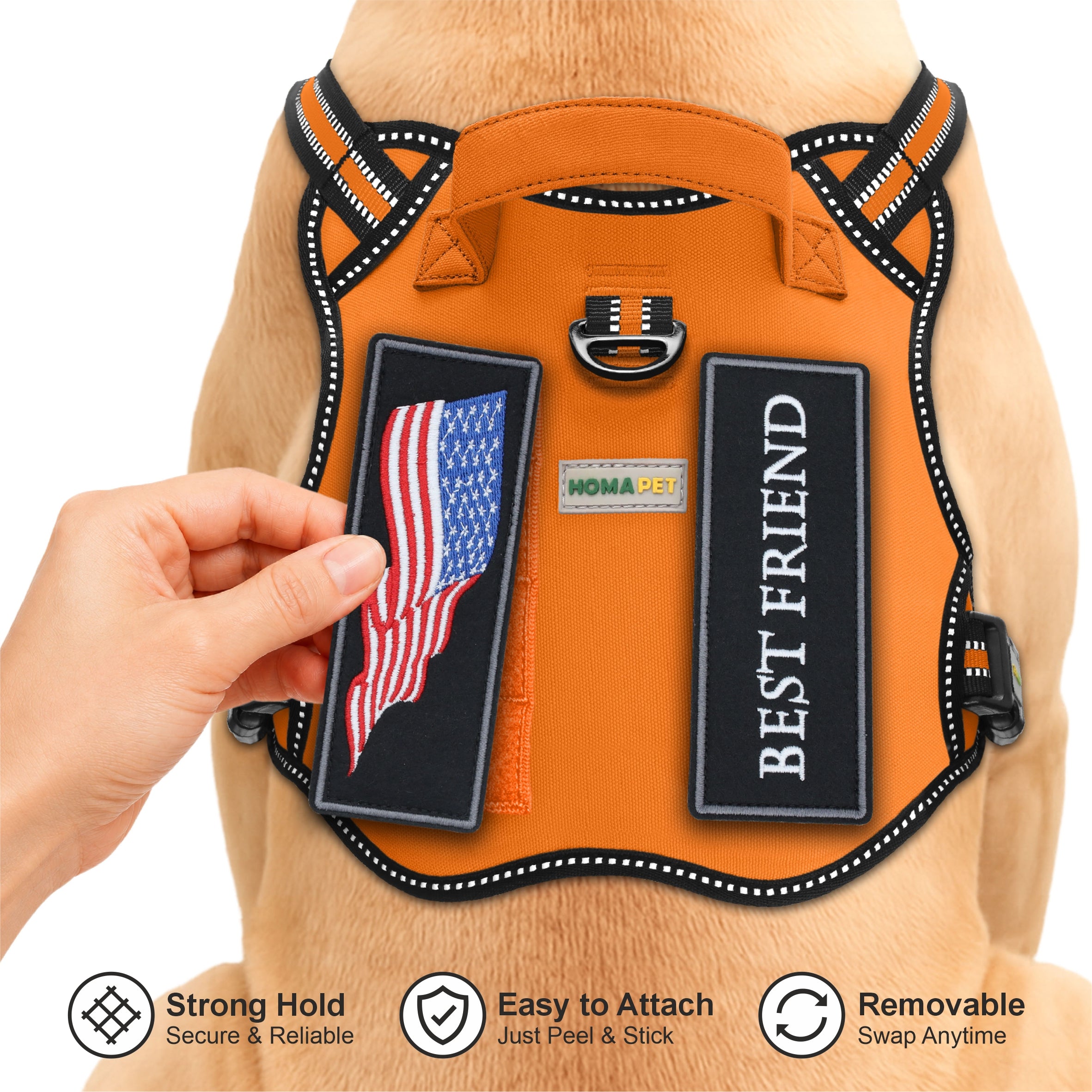 Orange Tactical Dog Harness