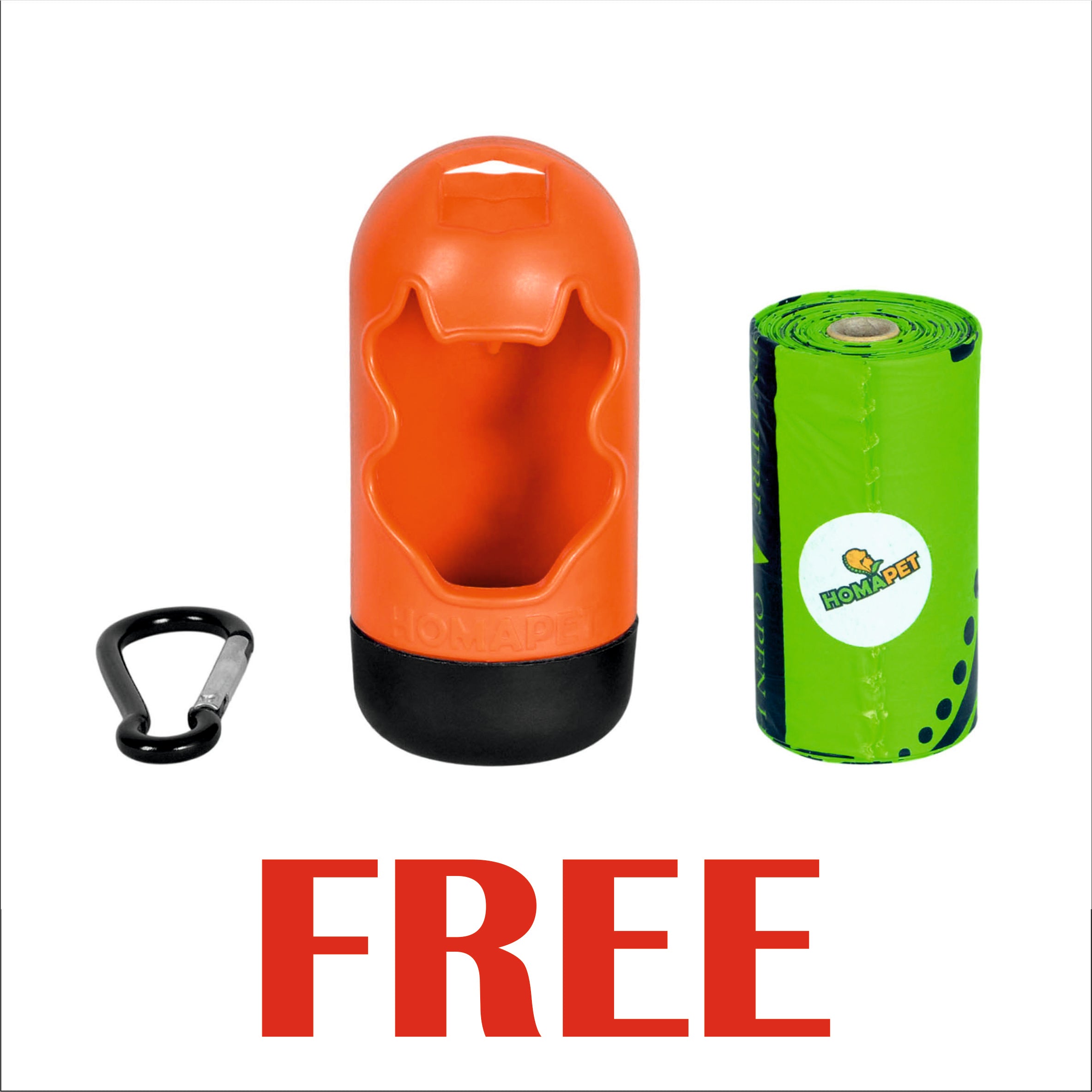 Orange Nylon Adjustable Bungee Dog Leash