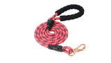 Pink - Black Braided Polyester Reflective Dog Rope