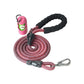 Pink Black Serpentine Polyester Non Reflective Dog Rope