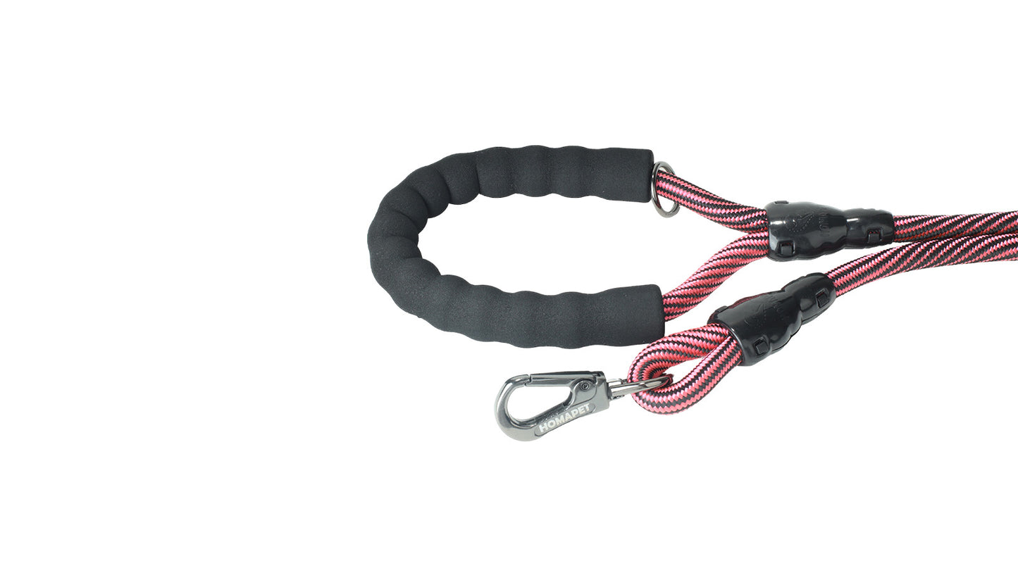 Pink Black Serpentine Polyester Non Reflective Dog Rope