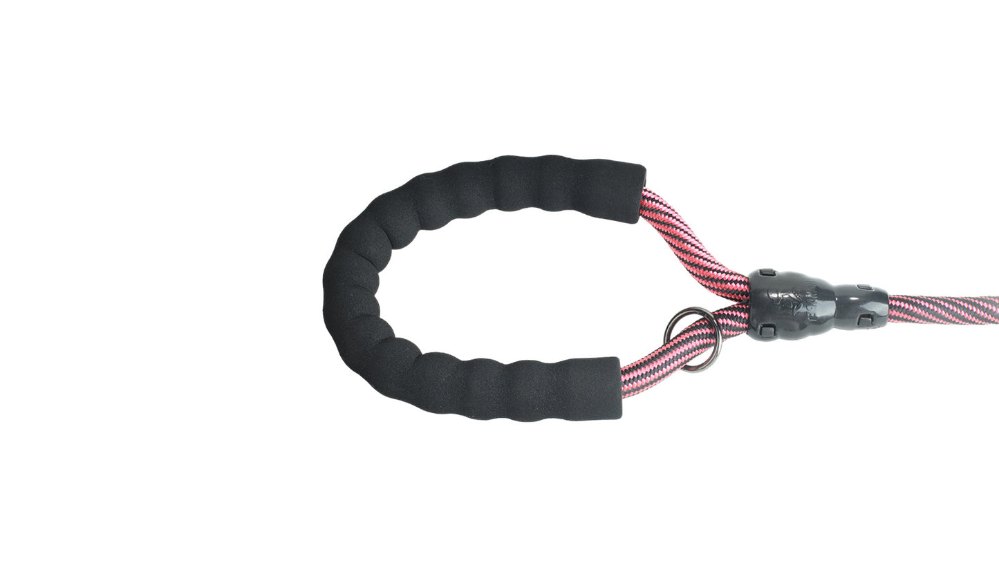 Pink Black Serpentine Polyester Non Reflective Dog Rope