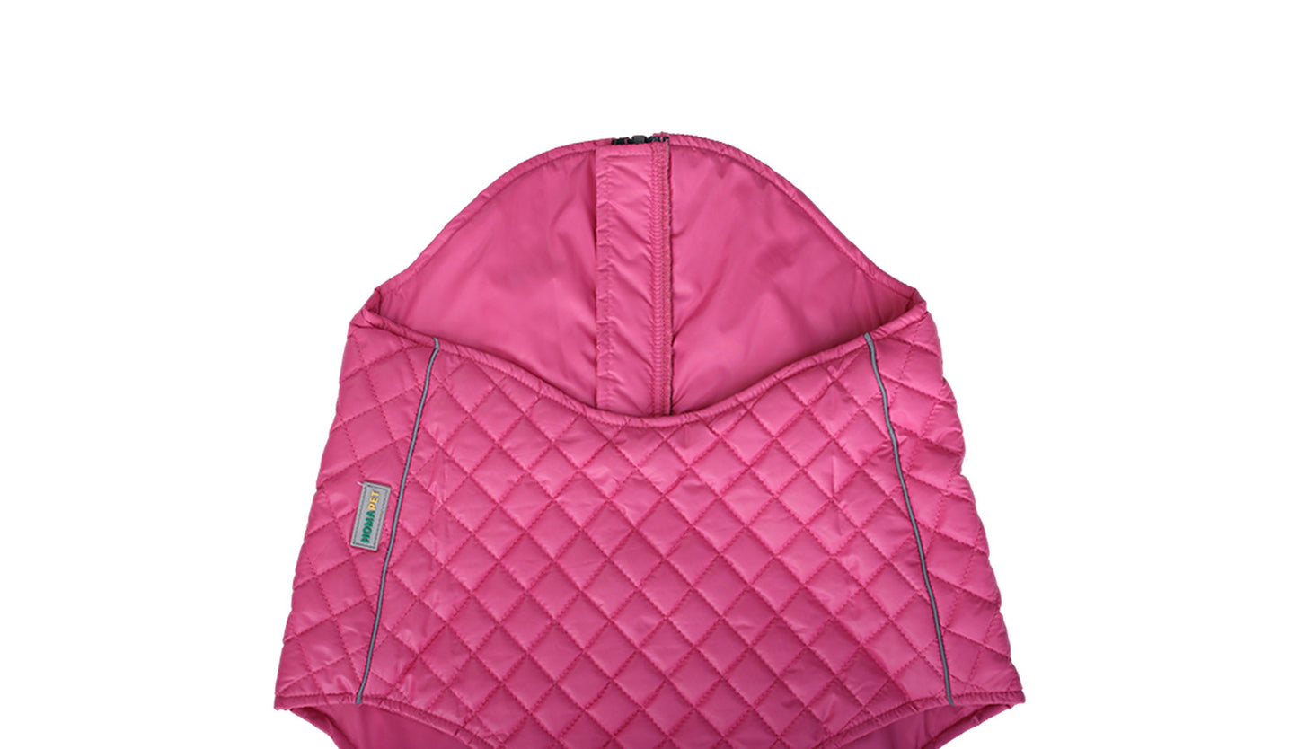 Pink Dog Quilted Jacket - Flat