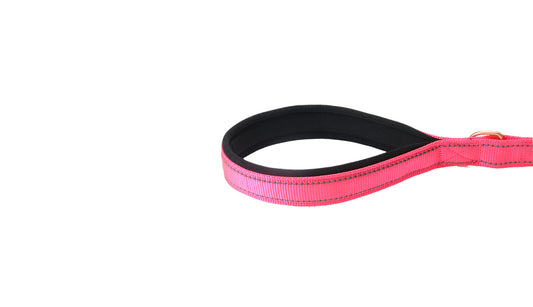 Pink Nylon Adjustable Bungee Dog Leash