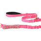 Pink Nylon Adjustable Bungee Dog Leash