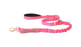 Pink Nylon Adjustable Bungee Dog Leash