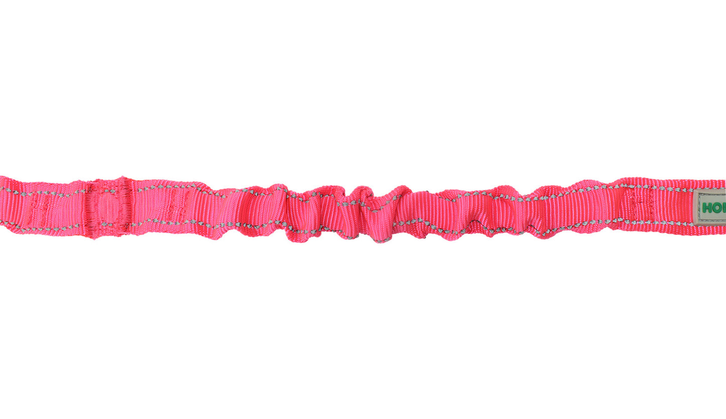 Pink Nylon Adjustable Bungee Dog Leash