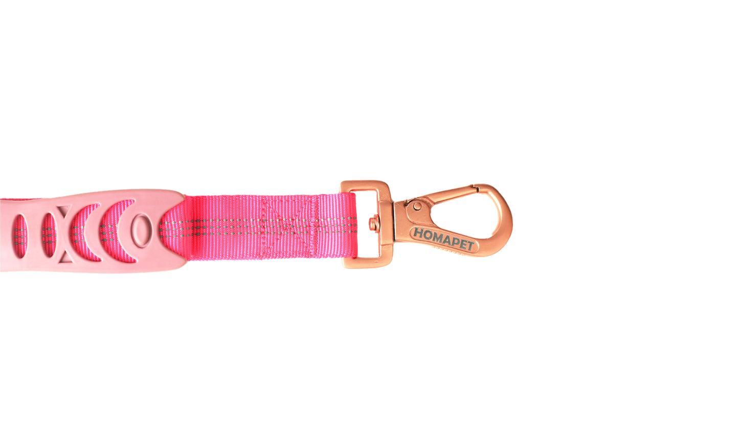 Pink Nylon Full Bungee Dog Leash