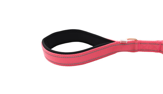 Pink Polyester Full Bungee Dog Leash