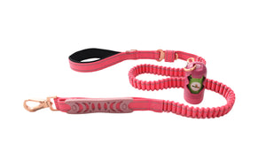 Pink Polyester Full Bungee Dog Leash