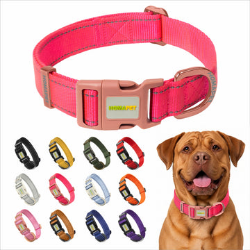 Pink Nylon Dog Collar
