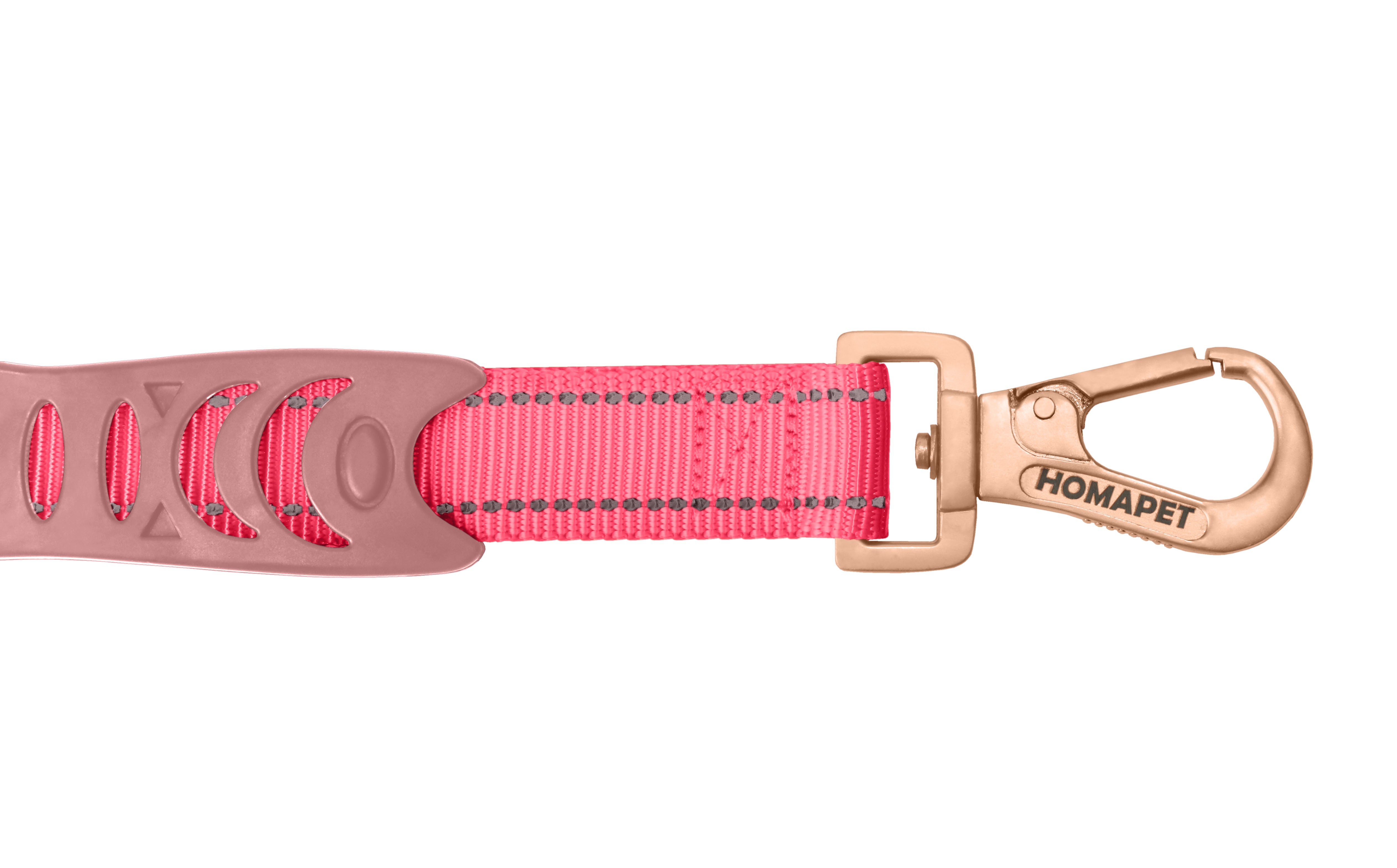 Pink Nylon Adjustable Bungee Dog Leash