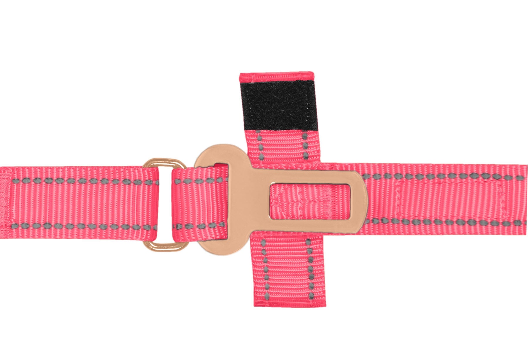 Pink Nylon Adjustable Bungee Dog Leash