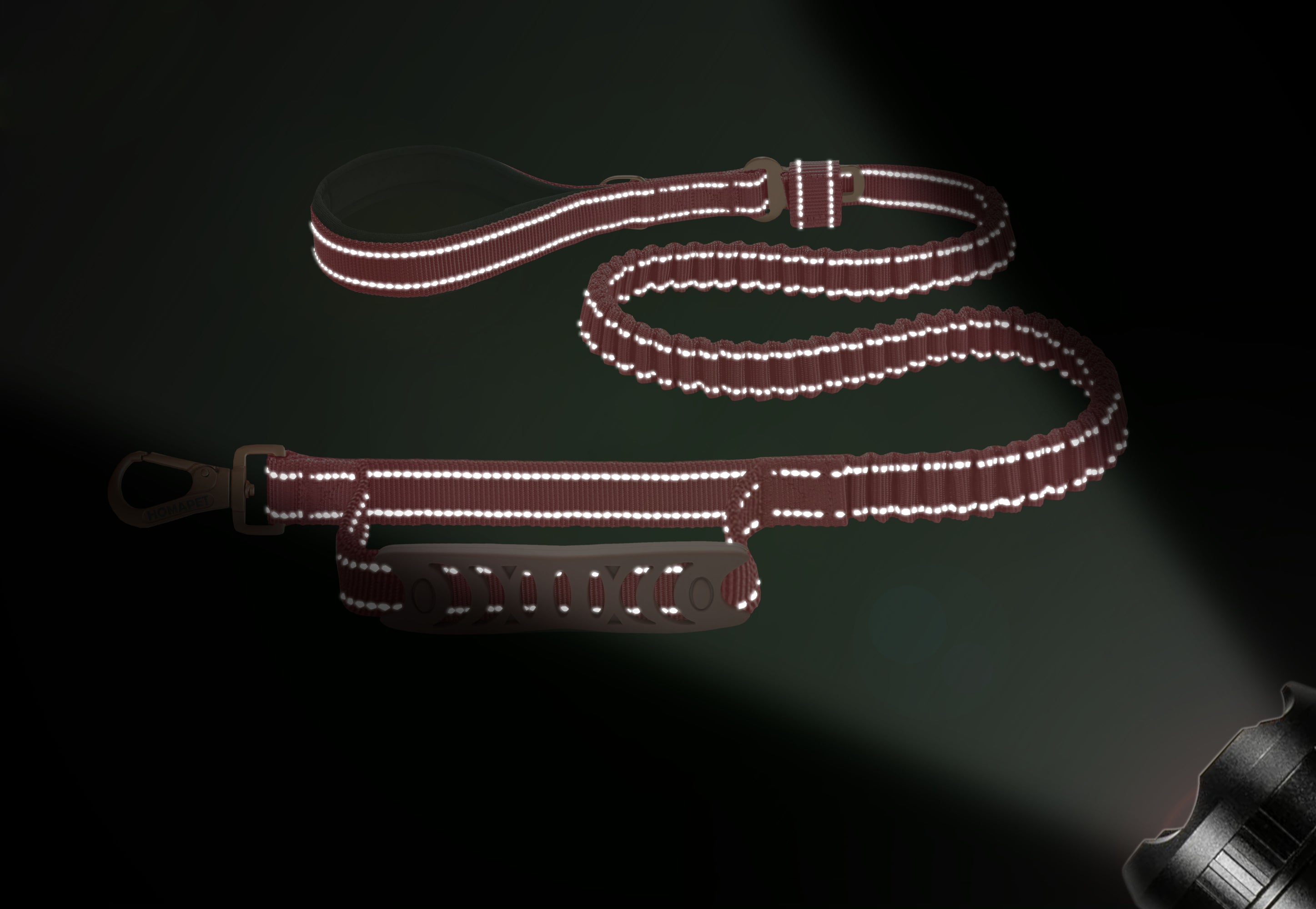 Pink Polyester Full Bungee Dog Leash