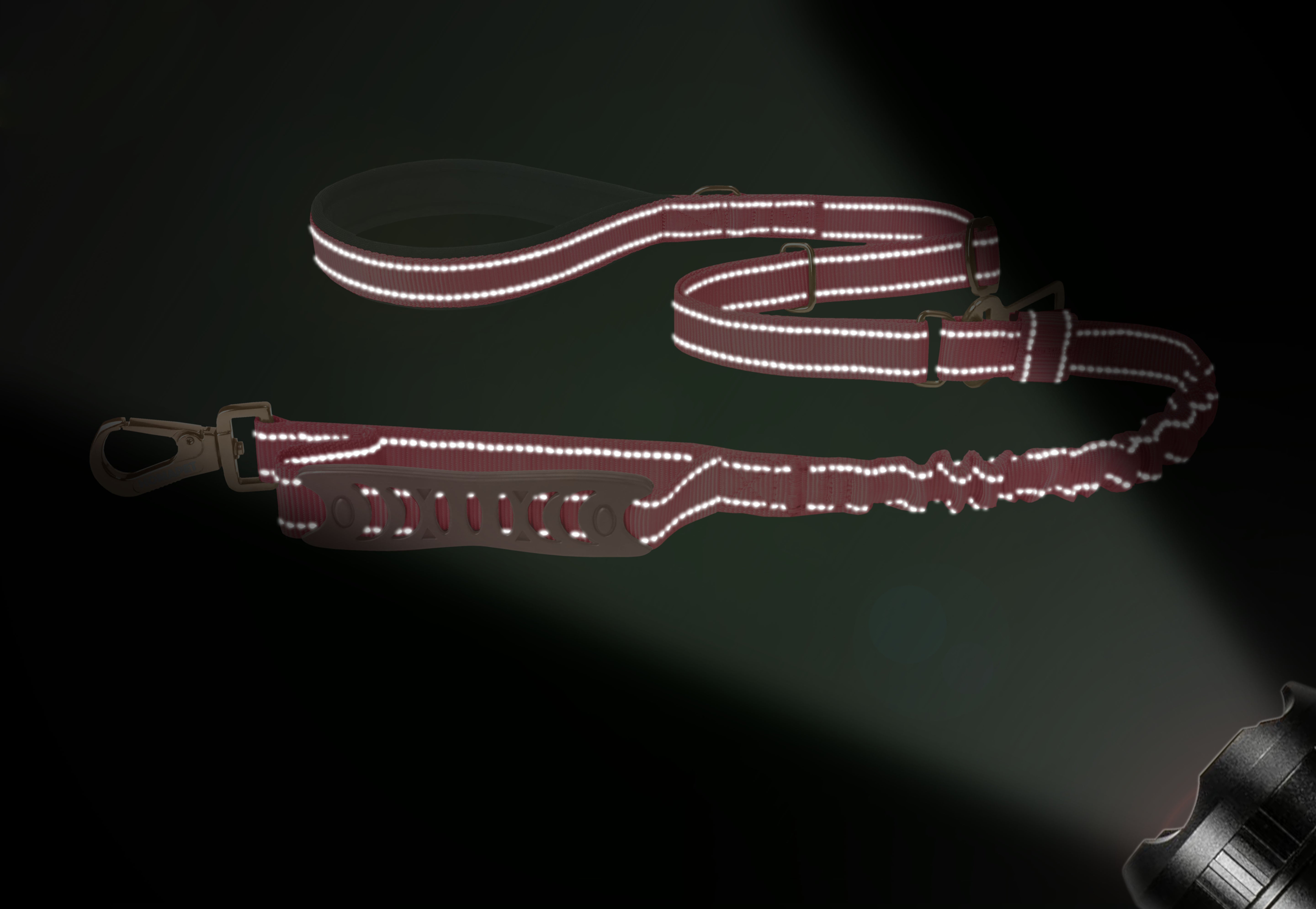 Pink Nylon Adjustable Bungee Dog Leash