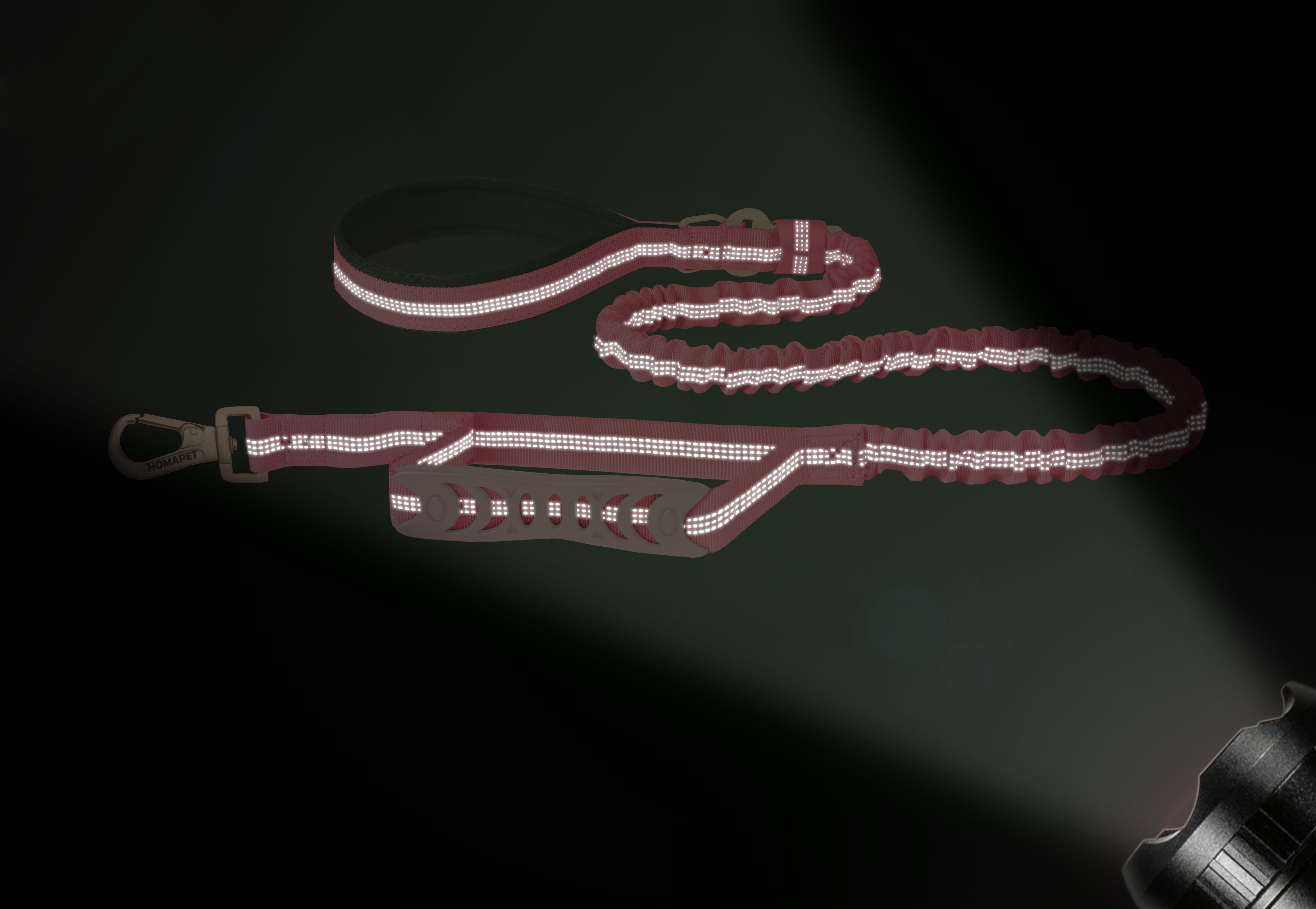 Pink Nylon Full Bungee Dog Leash