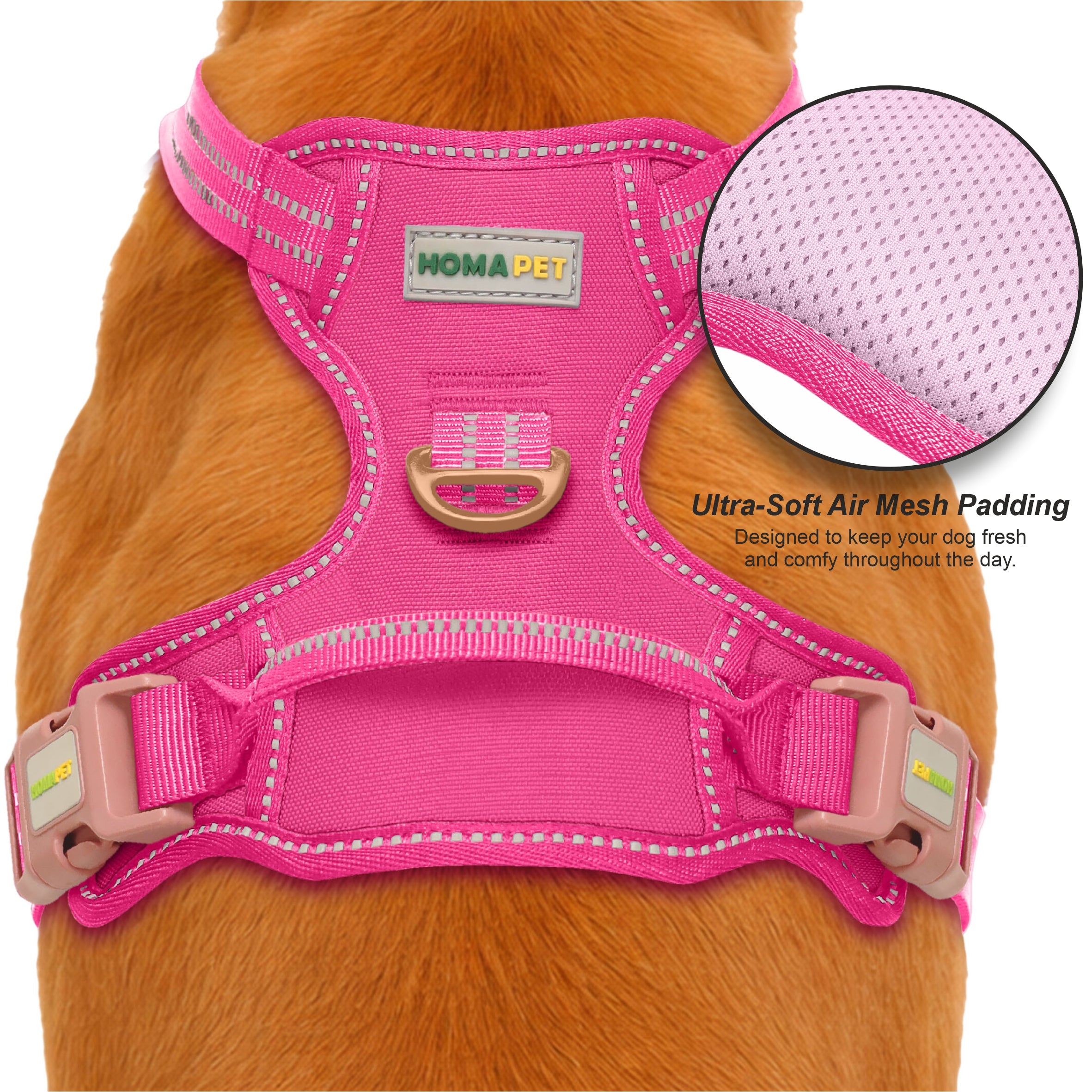 Pink No Pull Dog Harness