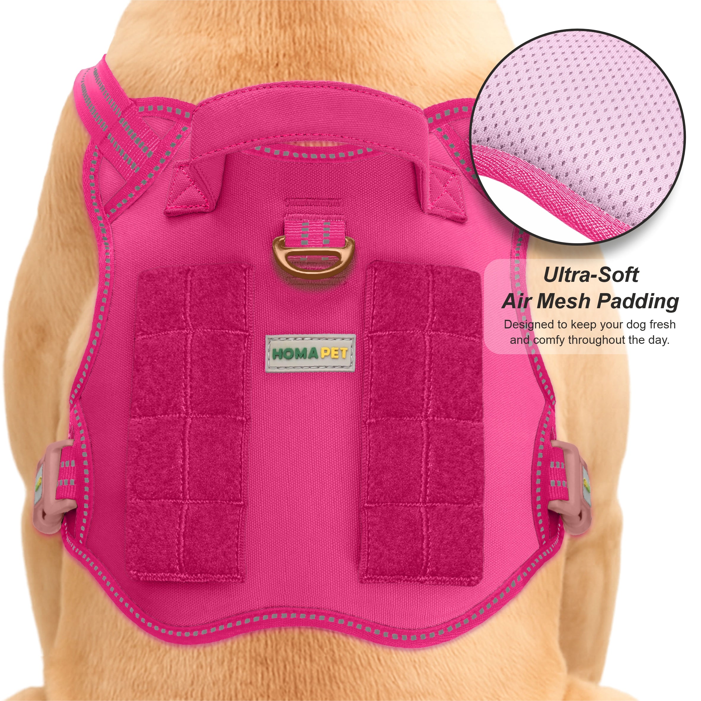 Pink Tactical Dog Harness