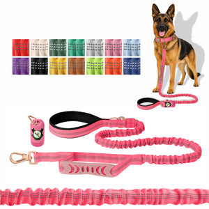 Pink Nylon Full Bungee Dog Leash