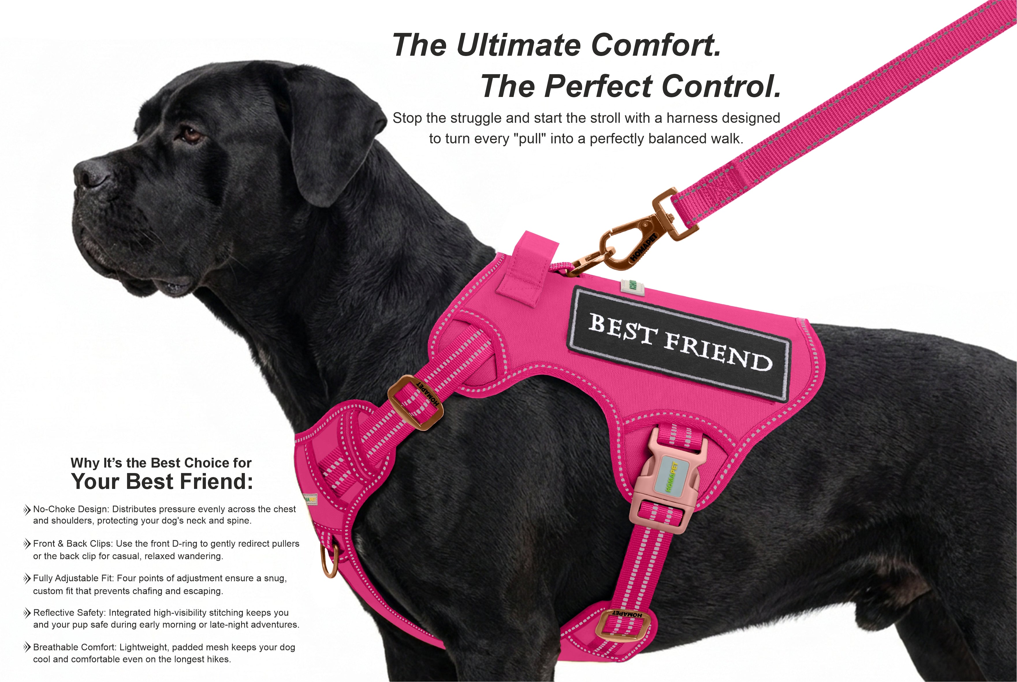 Pink Tactical Dog Harness