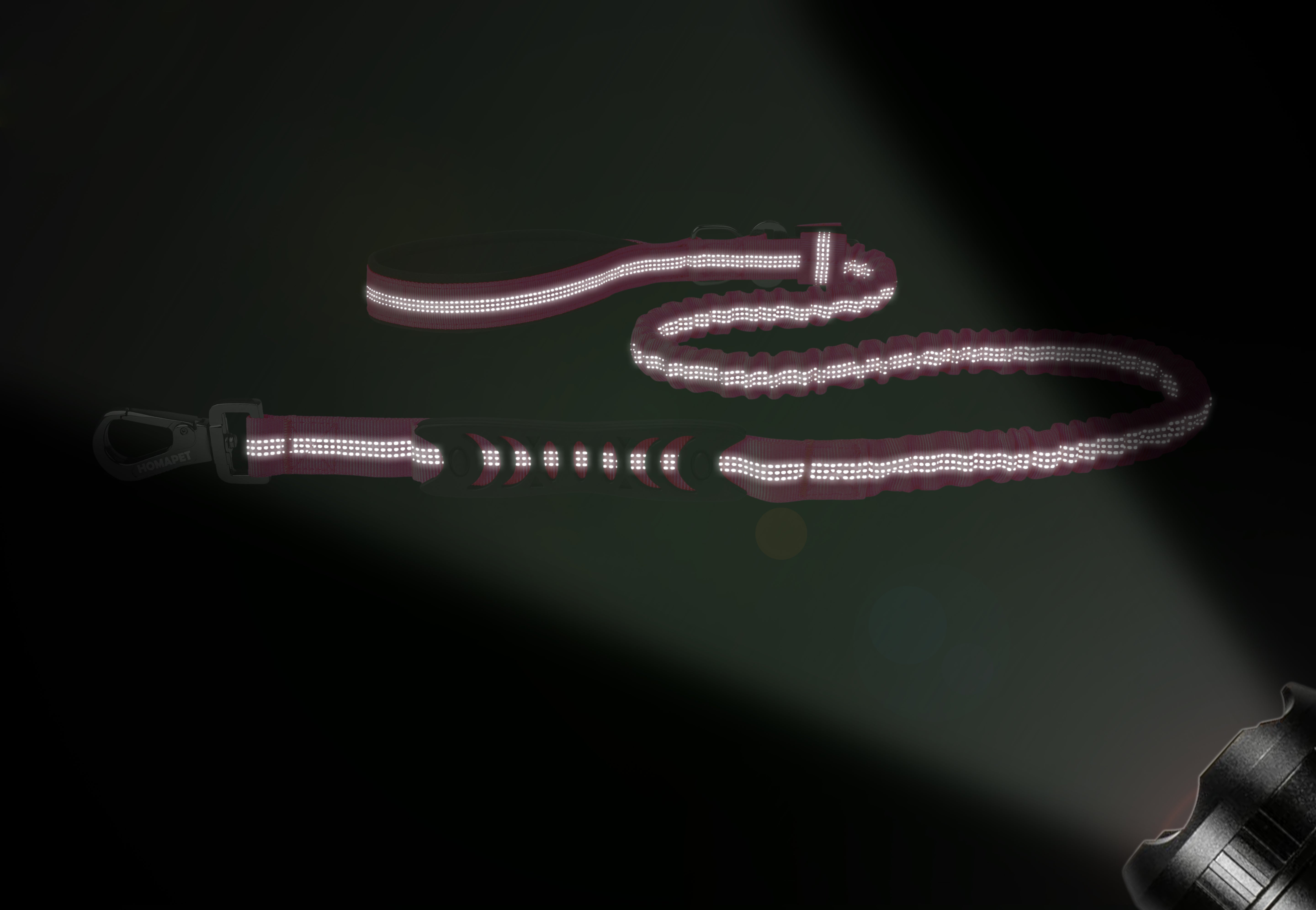 Pink Nylon Full Bungee Dog Leash