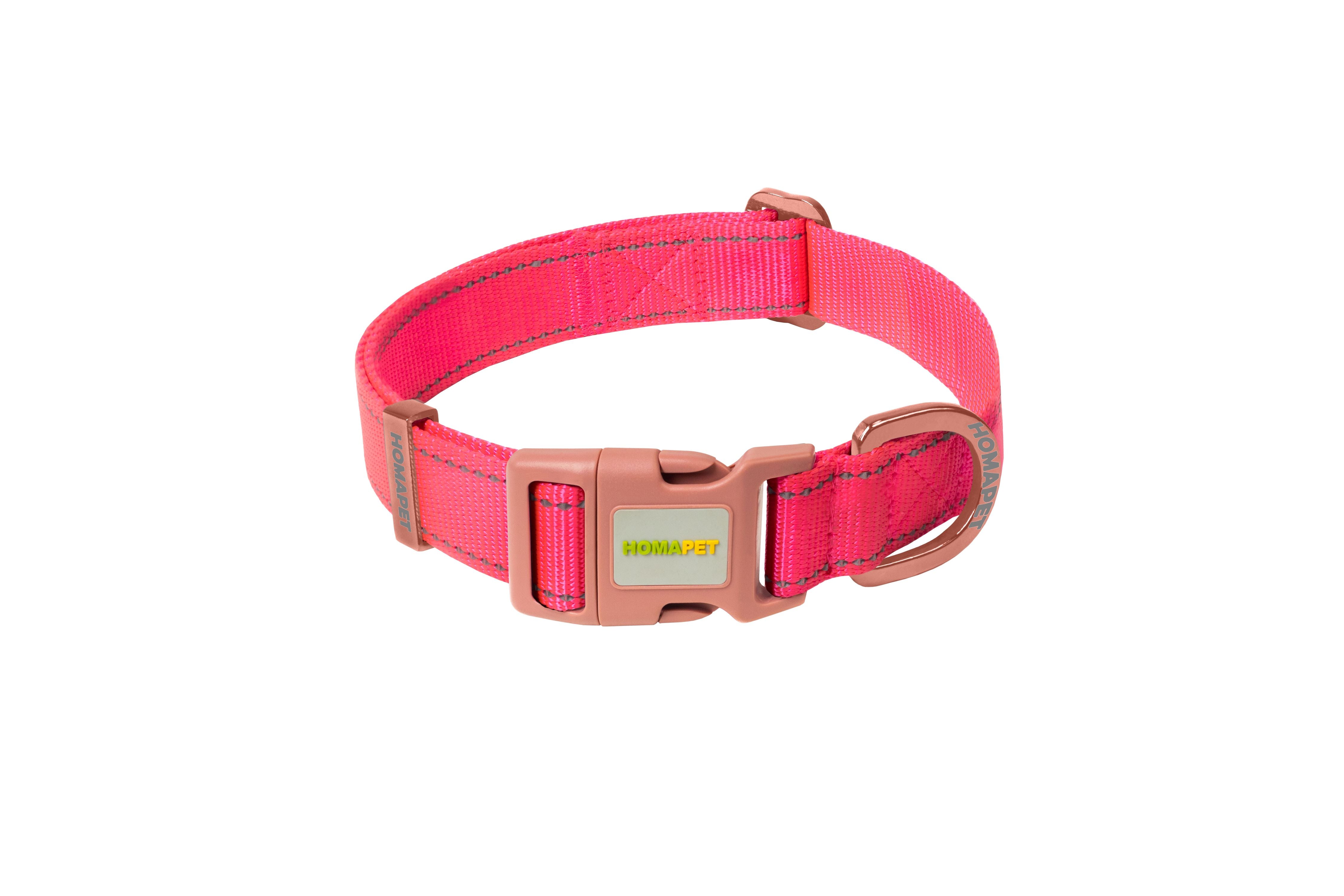 Pink Nylon Dog Collar