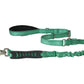 Poly Green Nylon Adjustable Bungee Dog Leash