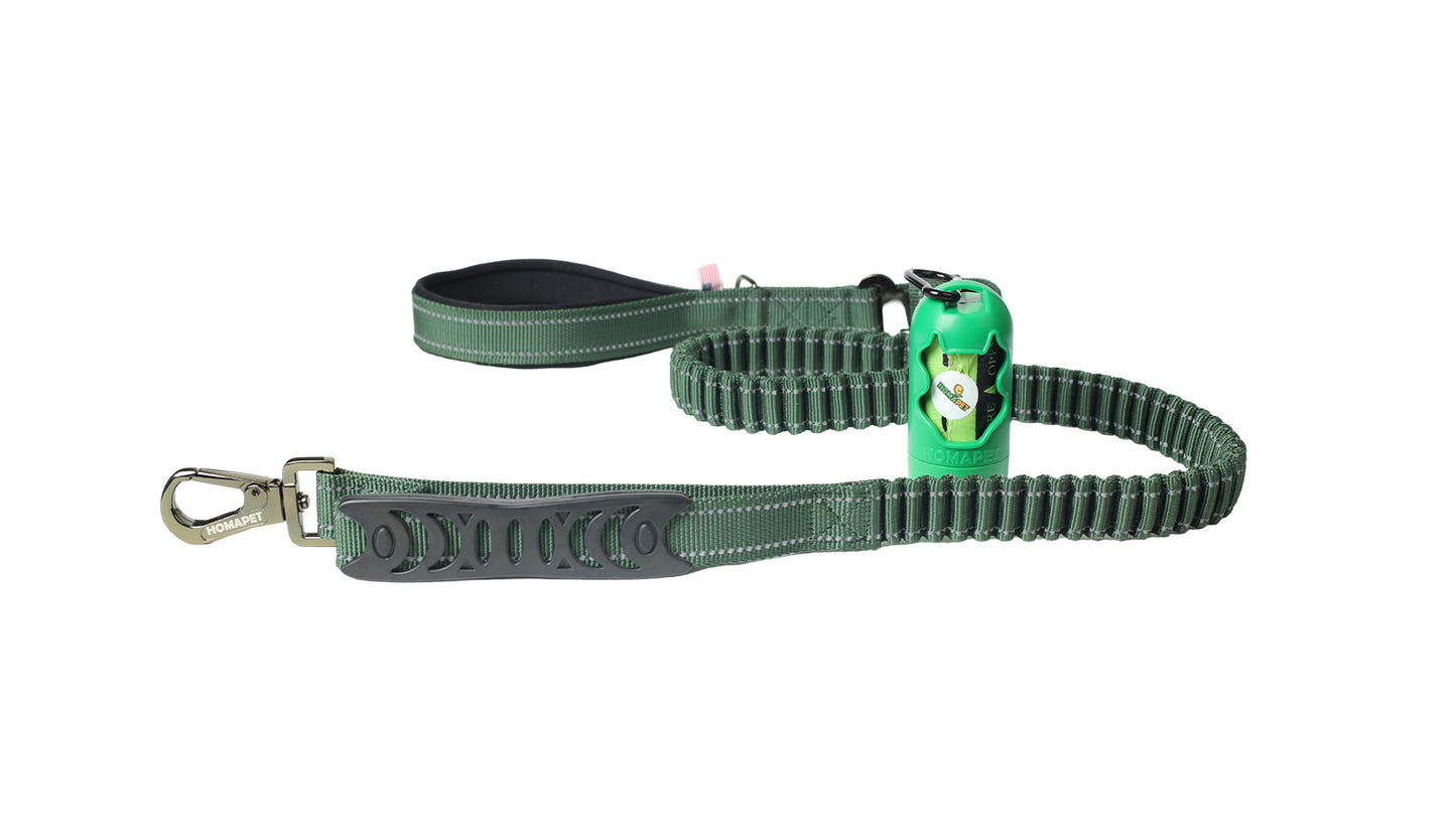 Poly Green Polyester Full Bungee Dog Leash