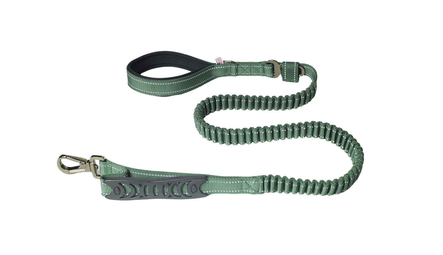 Poly Green Polyester Full Bungee Dog Leash