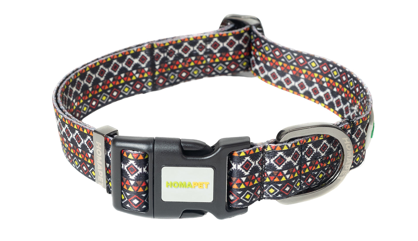 Aztec Printed Polyester Dog Collar