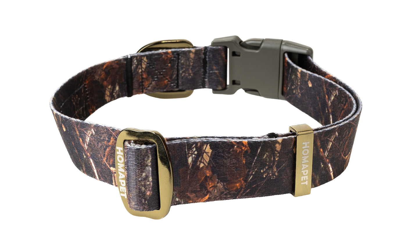 Forest Camo Printed Polyester Dog Collar