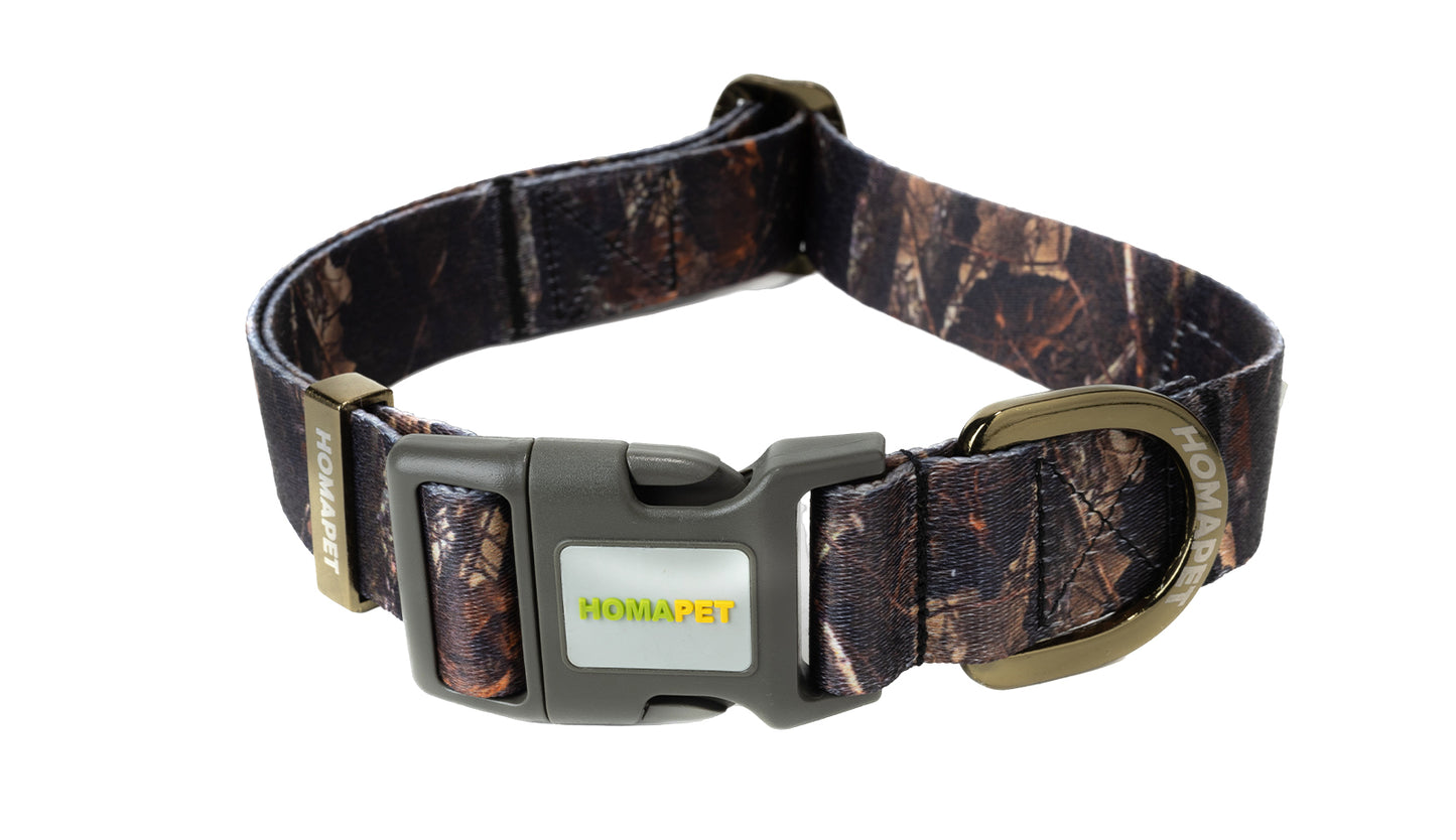 Forest Camo Printed Polyester Dog Collar