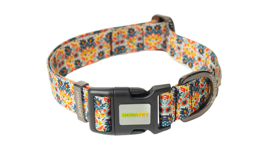 Floral Printed Polyester Dog Collar