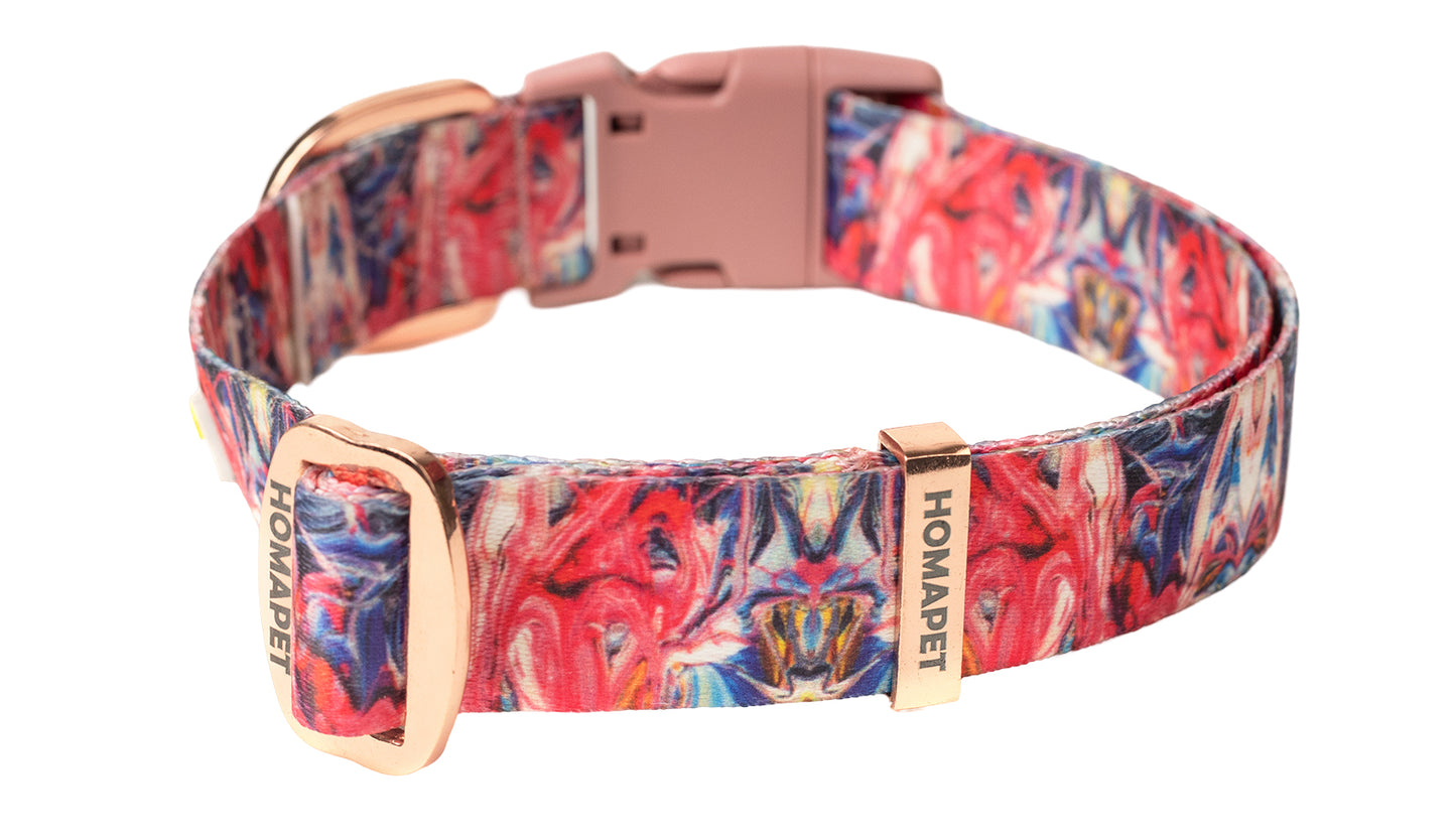 Splash Printed Polyester Dog Collar