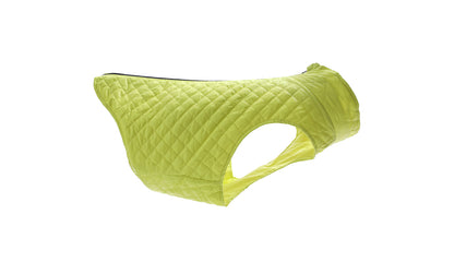 Lime Green Dog Quilted Jacket - Flat